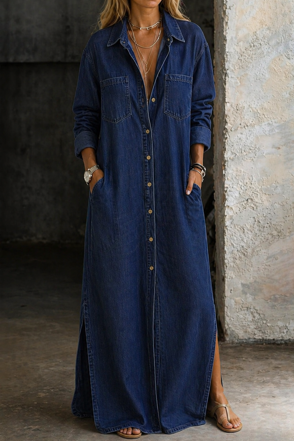 THEODORA | JEANS-BLUSENKLEID