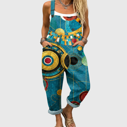 WEICHER JUMPSUIT IM ART-DÉCO-STIL