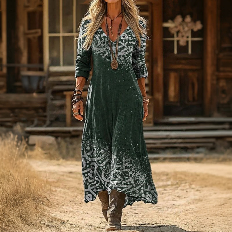 EVELYN | LÄSSIGES LANGARMKLEID IM VINTAGE-STIL