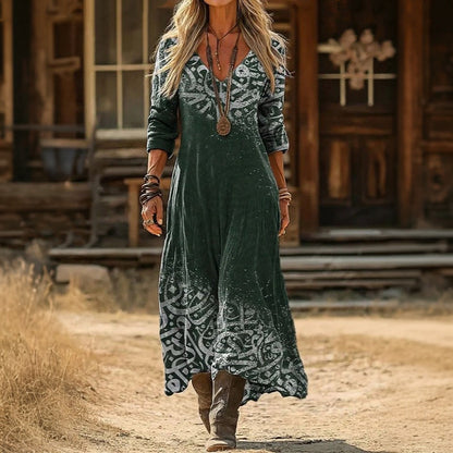 EVELYN | LÄSSIGES LANGARMKLEID IM VINTAGE-STIL