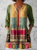 EMILIE | LANGE BLUSE MIT V-AUSSCHNITT
