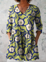 ELODIE | LANGE BLUSE MIT V-AUSSCHNITT