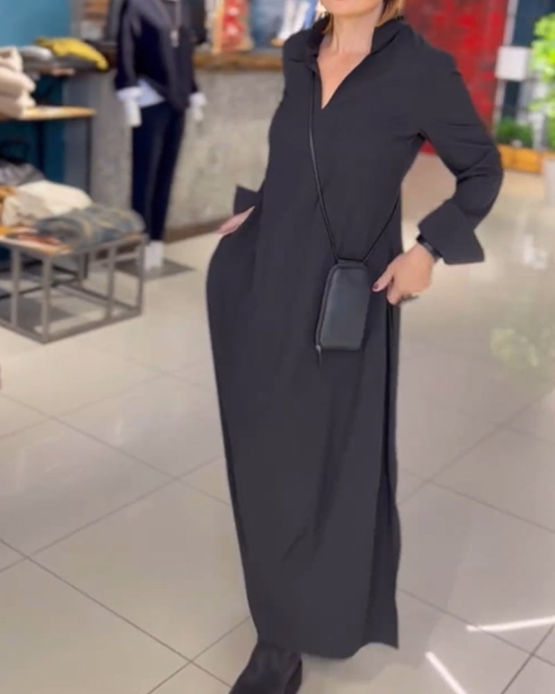 MABEL | LÄSSIGES MAXIKLEID MIT SEITENSCHLITZEN