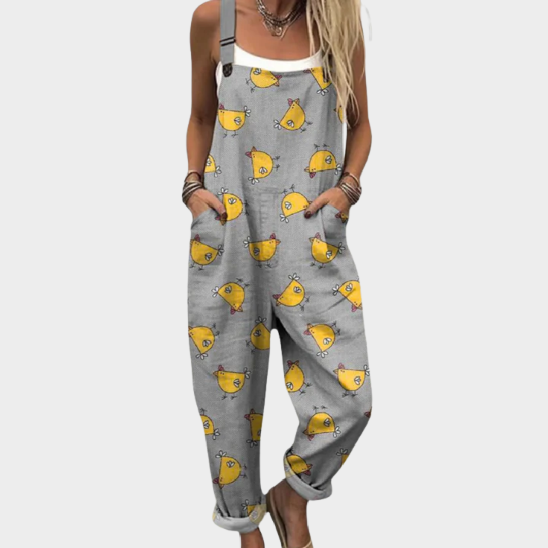BEQUEMER OVERALL MIT DRUCK