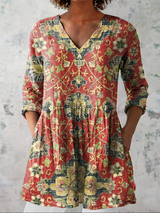 LEA | LANGE BLUSE MIT V-AUSSCHNITT