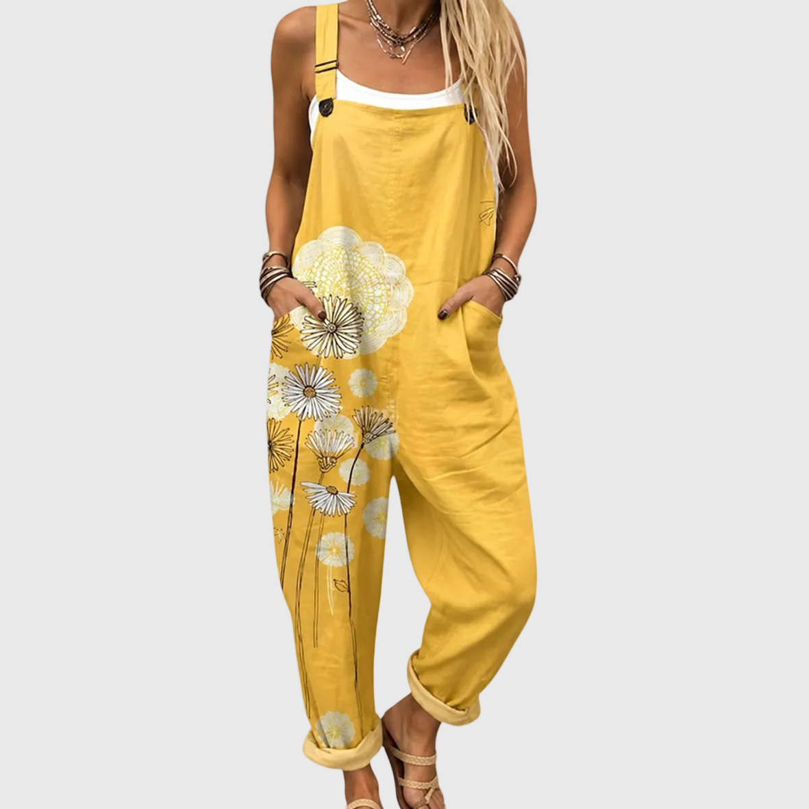 GOLDENE BLUMEN-LATZHOSE
