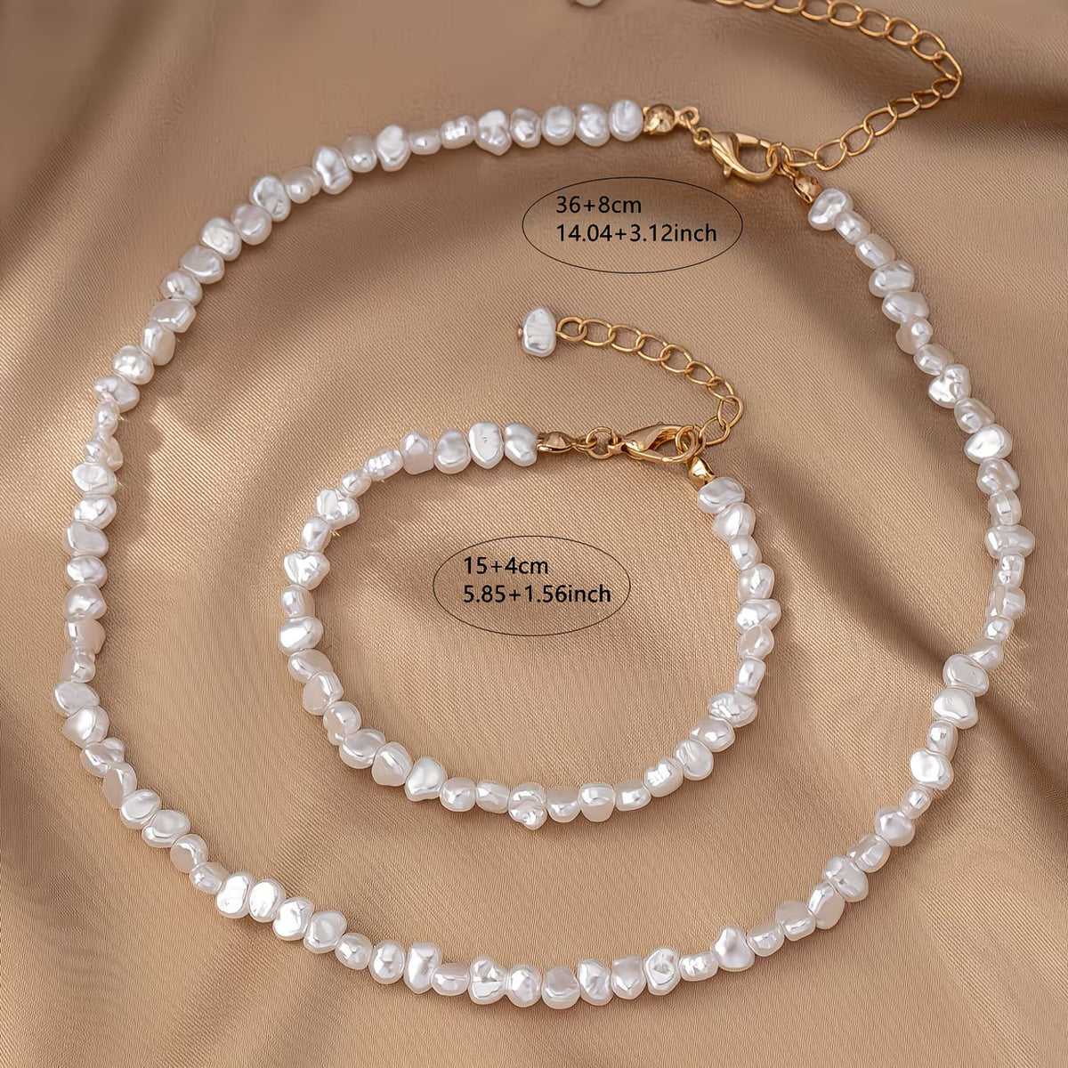 ISOLDE | BAROCKPERLEN-HALSKETTE & ARMBAND-SET