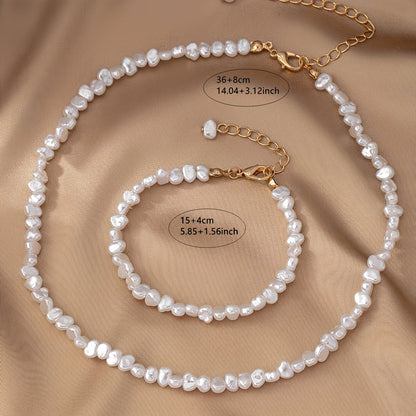 ISOLDE | BAROCKPERLEN-HALSKETTE & ARMBAND-SET