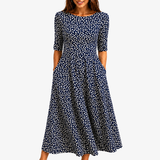 MARIANA | MIDNIGHT BLOOM MAXI-TASCHENKLEID