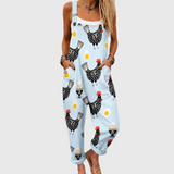 LÄSSIGE LATZHOSE MIT HÜHNER-MUSTER
