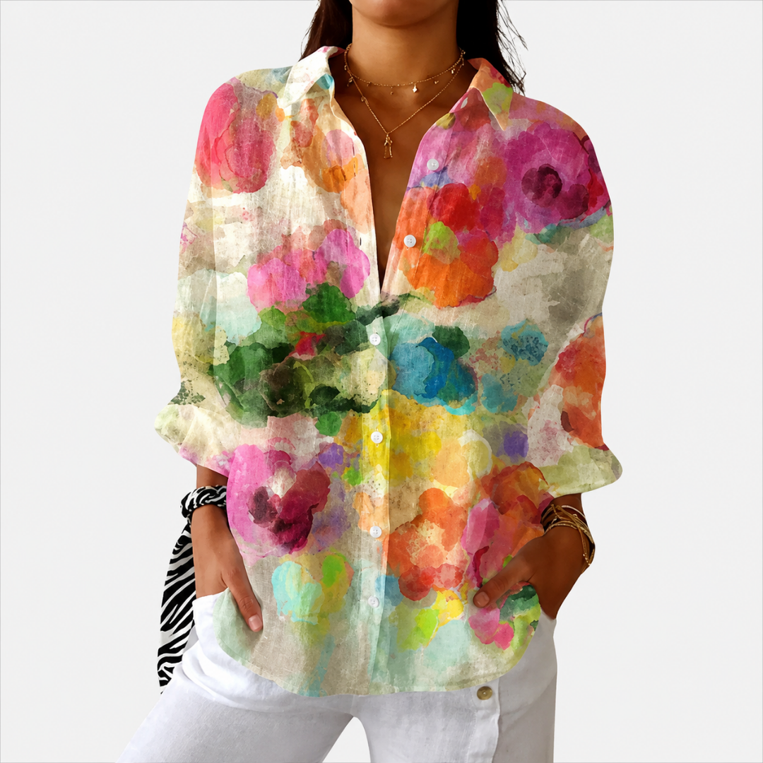 KENNEDY | LEICHTE UND FARBENFROHE BLUSE MIT DRUCK