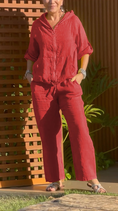 LORETTA | SOMMER-SET MIT KAPUZENJACKE & HOSE