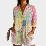 CLAIRE | PATCHWORK-BLUSE "SUNSHINE GARDEN"