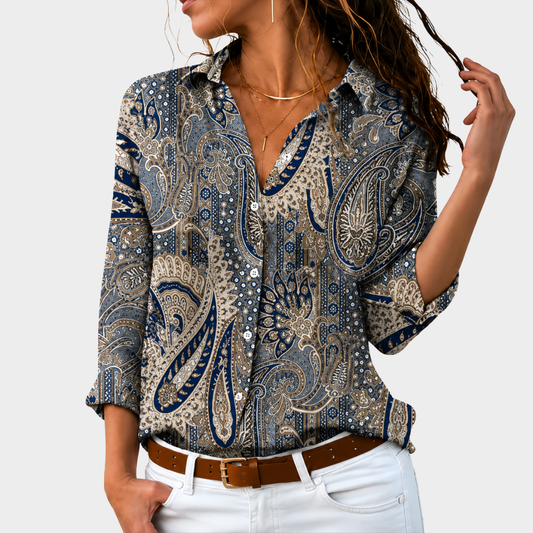 EVELYN | TIMELESS PAISLEY CHARM BLOUSE