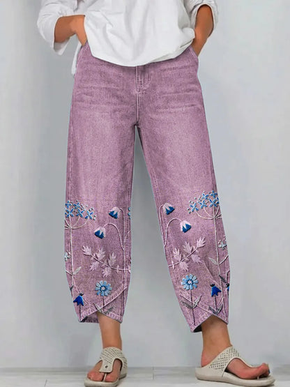 ROWENA | LÄSSIGE HOSE MIT BOHO-BLUMENPRINT