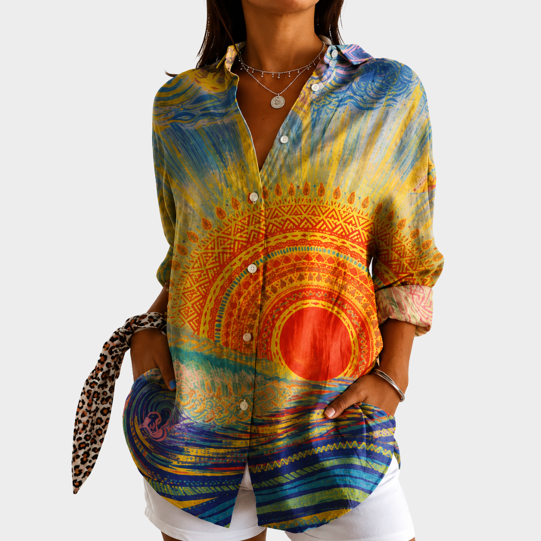SCARLETT | RADIANT SUNSET ESCAPE BLUSE