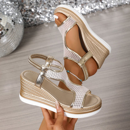 YVONNE | ELEGANTE ORTHOPÄDISCHE KEILSANDALEN ZUM REINSCHLÜPFEN