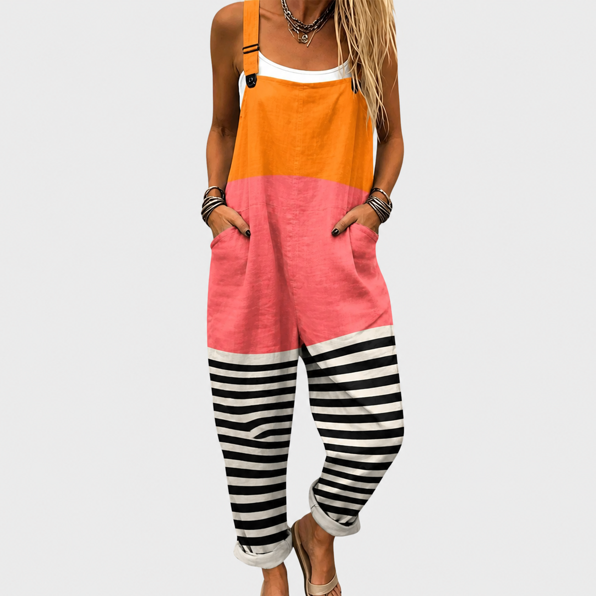 BEQUEMER JUMPSUIT MIT DRUCK