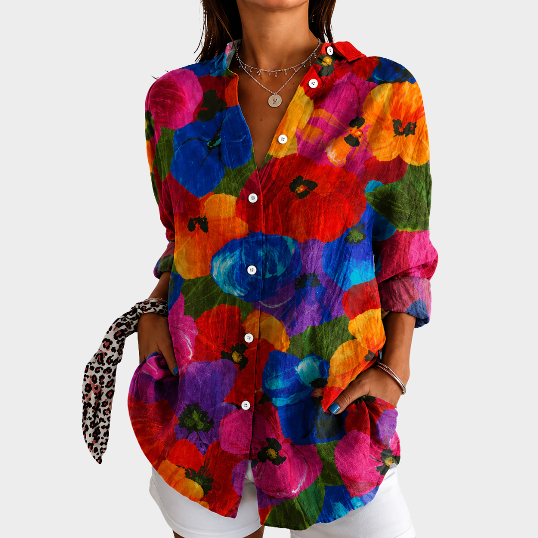 PENNY | BLUSE VIBRANT GARDEN BLOOM