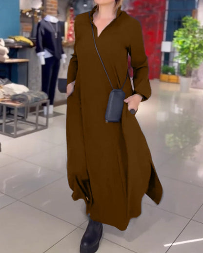 MABEL | LÄSSIGES MAXIKLEID MIT SEITENSCHLITZEN