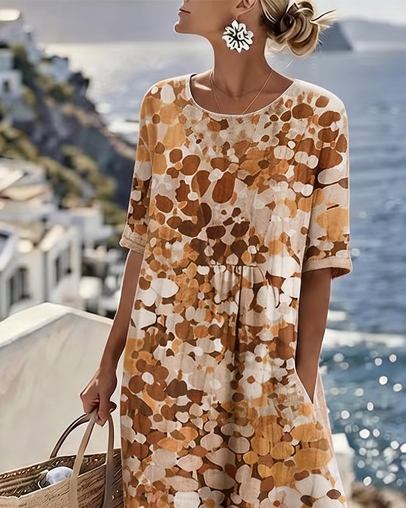 FLEURÉ | LUFTIGES MIDI-KLEID MIT BLUMENPRINT