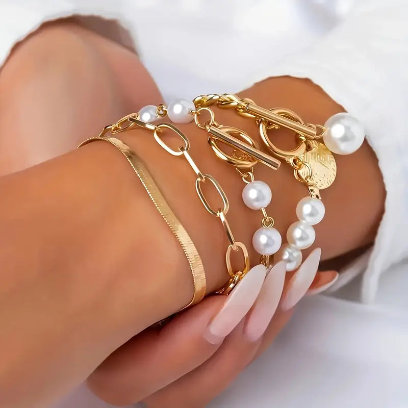 AURÉLIE | LUXE PERLENARMBAND-SET IM LAYERING-LOOK