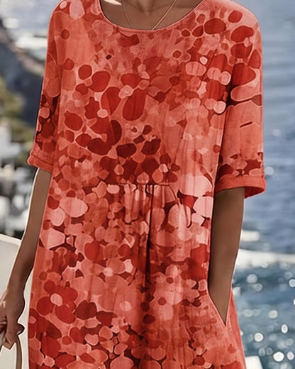 FLEURÉ | LUFTIGES MIDI-KLEID MIT BLUMENPRINT