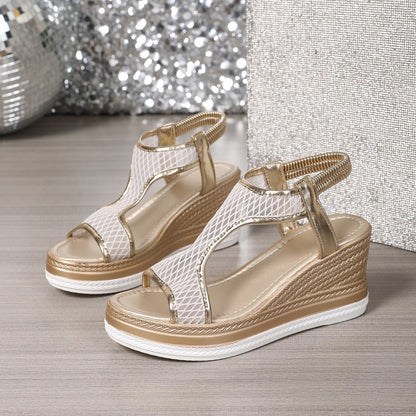 YVONNE | ELEGANTE ORTHOPÄDISCHE KEILSANDALEN ZUM REINSCHLÜPFEN