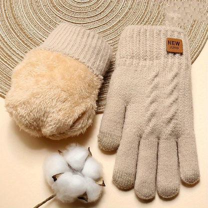 STRICKHANDSCHUHE MIT FLEECEFUTTER