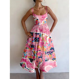 ROSAVELLE | BLUSH GARDEN MIDI-KLEID