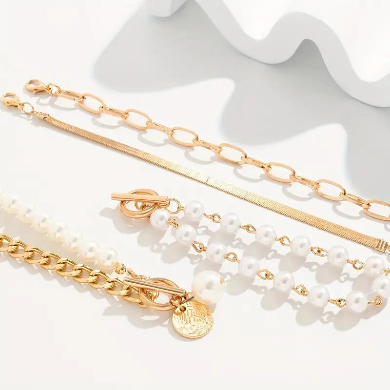 AURÉLIE | LUXE PERLENARMBAND-SET IM LAYERING-LOOK