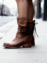 DIANA | WINTER-STIEFELETTEN MIT FLACHEM ABSATZ