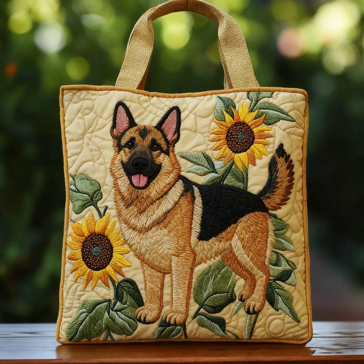 GRACE | HANDGEFERTIGTE BLUMENTASCHE MIT DEUTSCHEM SCHÄFERHUND
