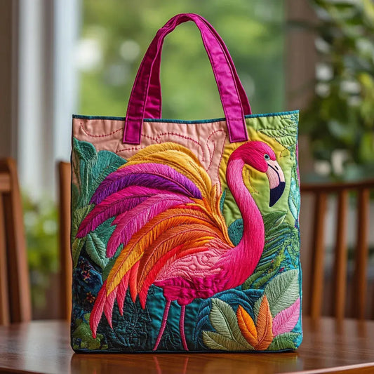 LUCY | GEPOLSTERTE SCHULTERTASCHE MIT FLAMINGO