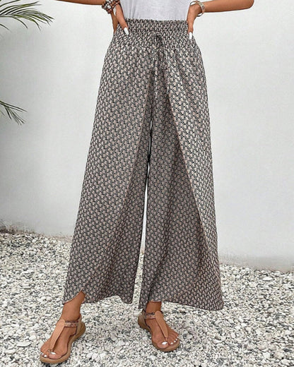 CATHERINE | WEITE HOSE MIT GERAFFTEM BUND