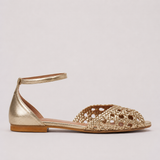 ISADORA | GOLDENE GEFLOCHTENE SANDALEN