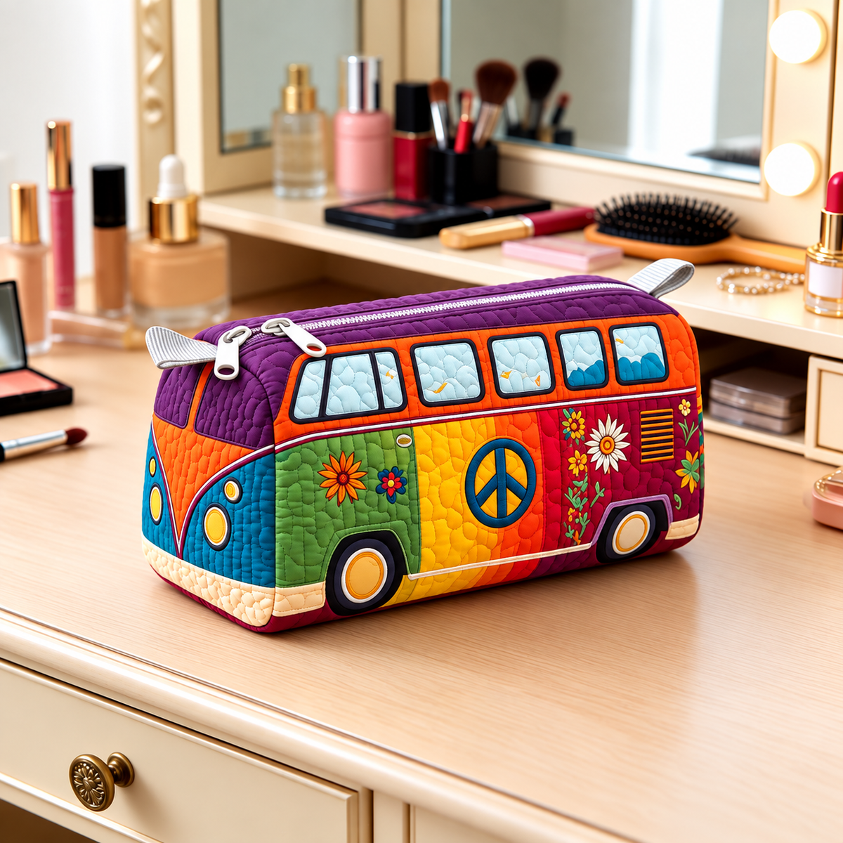 VIVAVAN | RAINBOW RETRO CAMPER KULTURBEUTEL