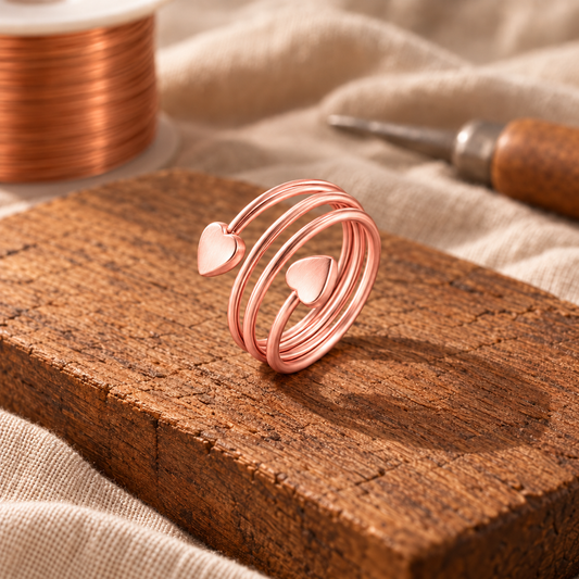 AMBER | SILT COPPER RING