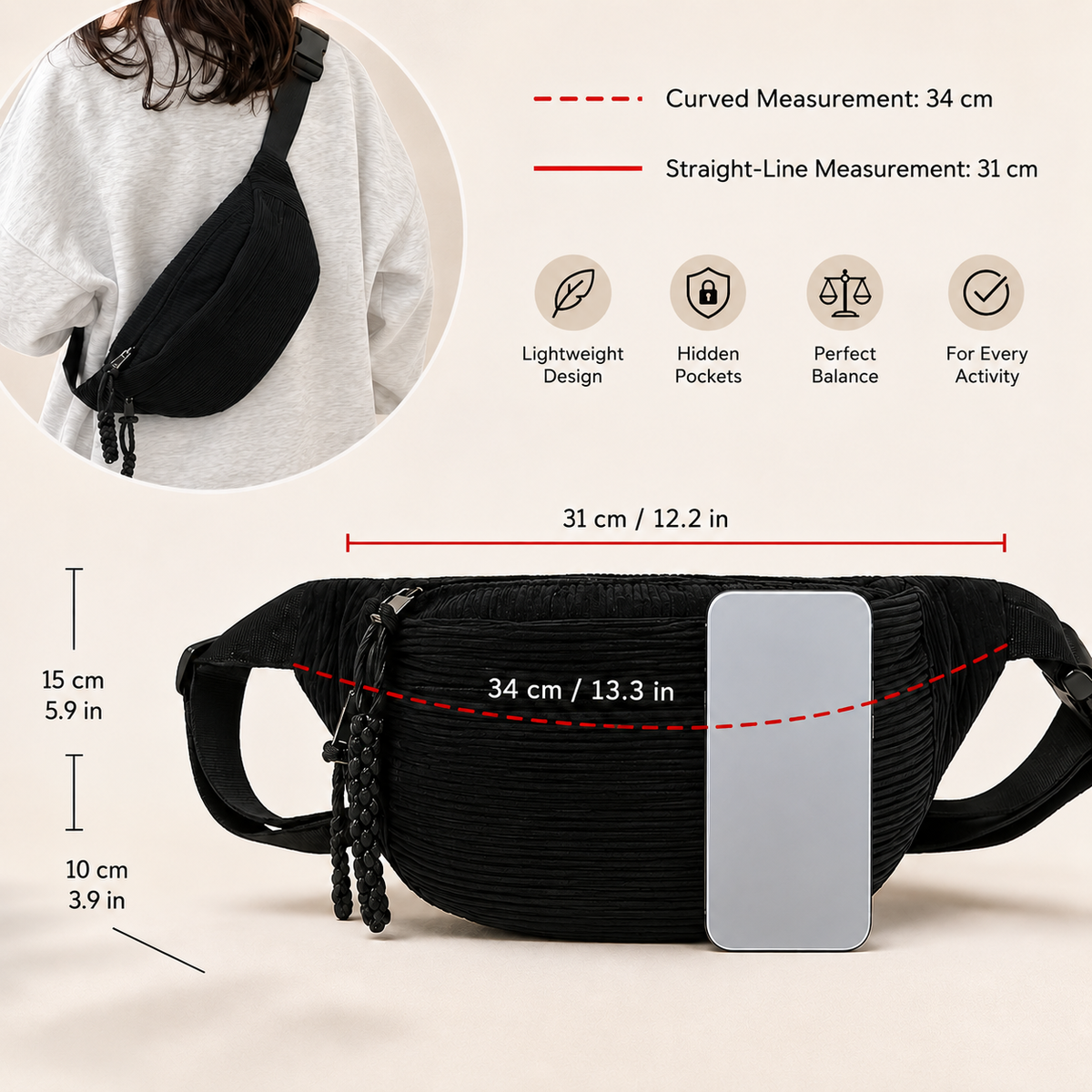 PETRA | CORDUROY SHOULDER BAG