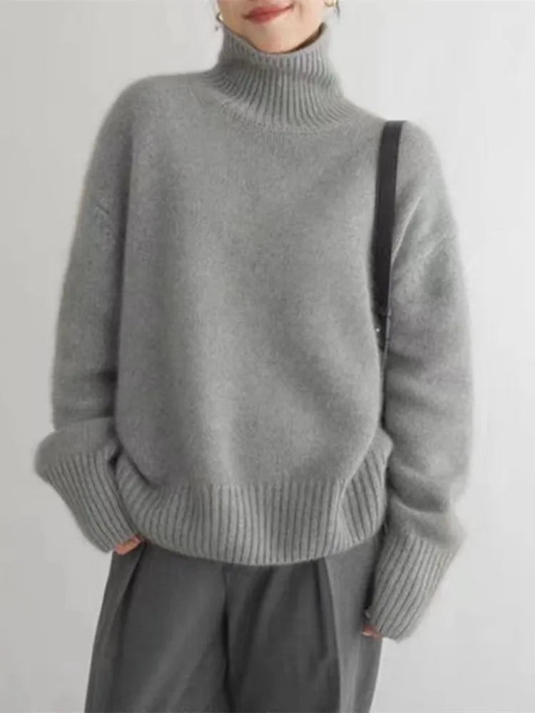 BIRGIT | SOFT KNIT HIGH NECK JUMPER