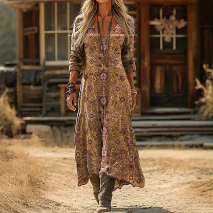 EVELYN | LÄSSIGES LANGARMKLEID IM VINTAGE-STIL