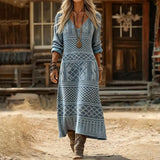 EVELYN | LÄSSIGES LANGARMKLEID IM VINTAGE-STIL