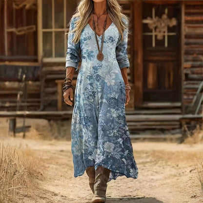EVELYN | LÄSSIGES LANGARMKLEID IM VINTAGE-STIL