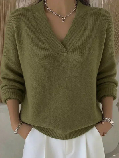 VIVELLE | RELAXED V-NECK JUMPER