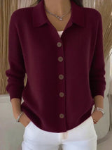 JOSEPHINE | STRICKJACKE MIT KRAGEN UND KNOPFLEISTE