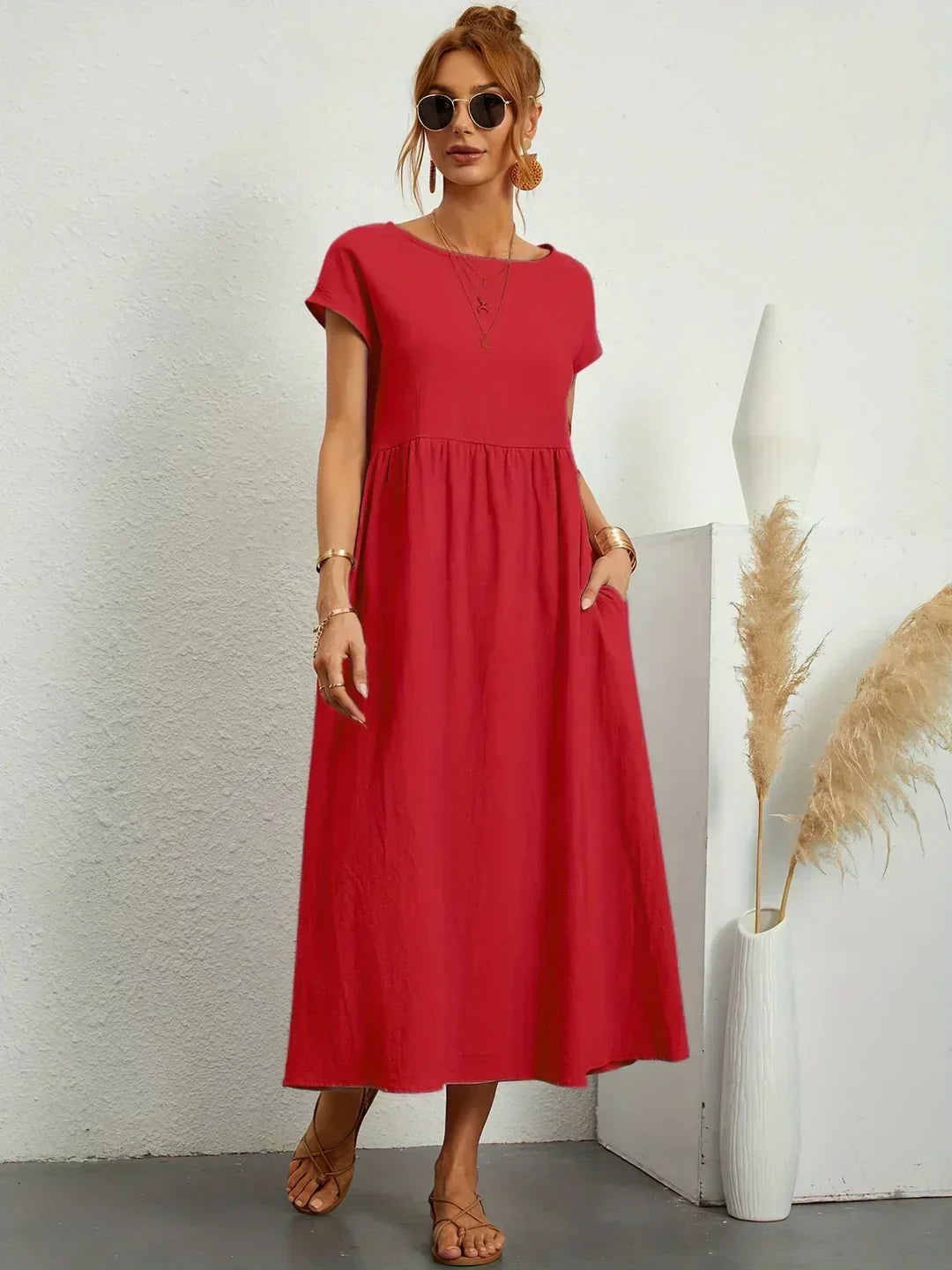 URSINA | FLUIDES MIDI-KLEID