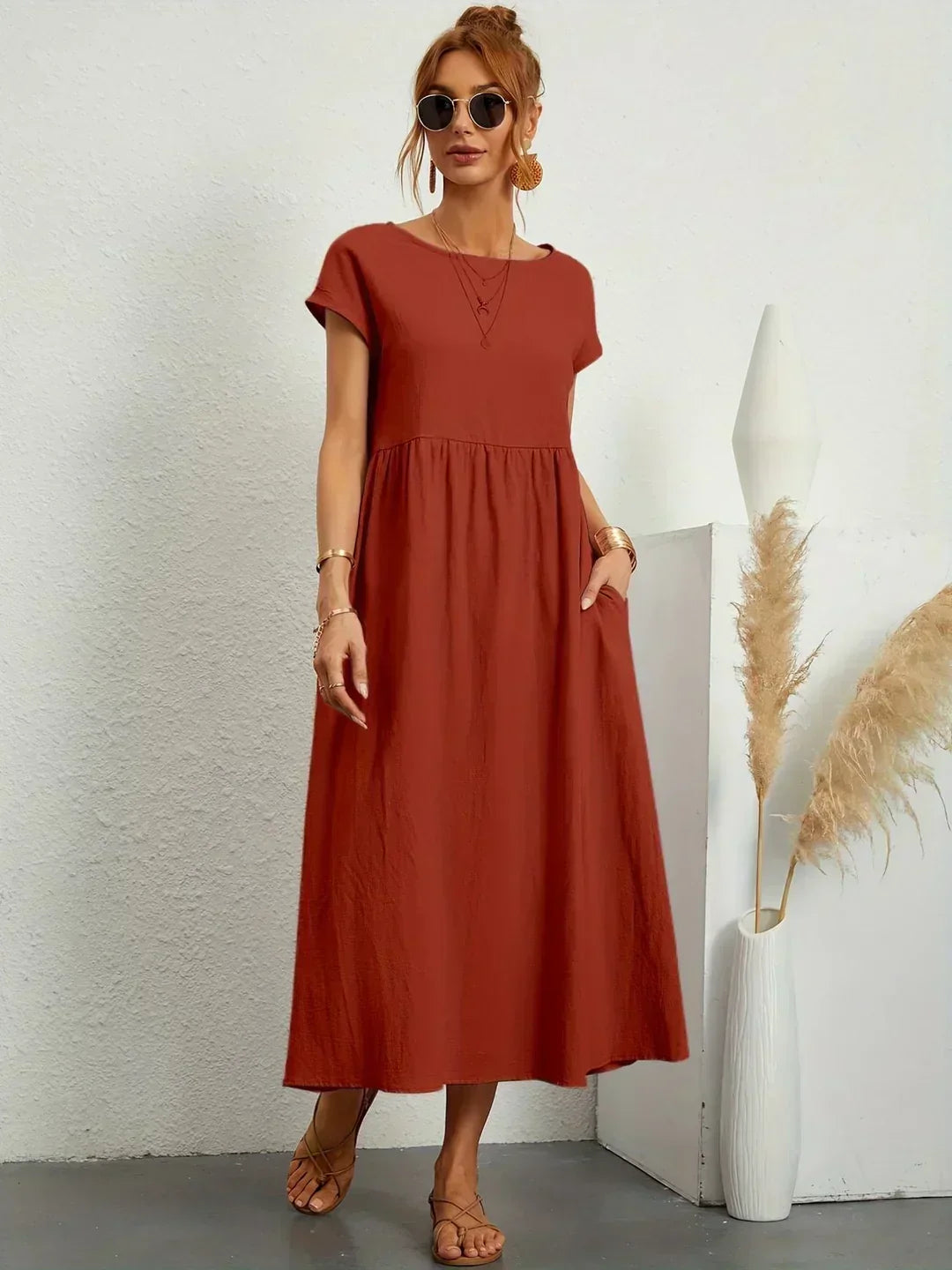 URSINA | FLUIDES MIDI-KLEID