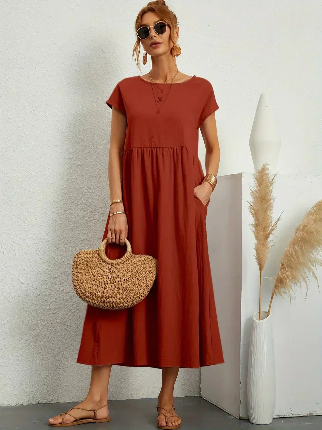 URSINA | FLUIDES MIDI-KLEID