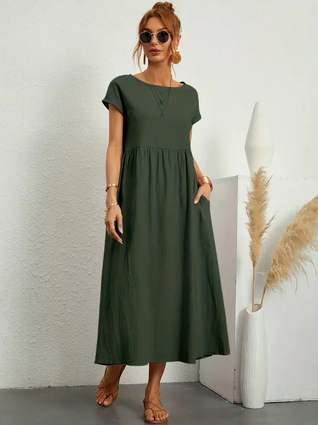 URSINA | FLUIDES MIDI-KLEID