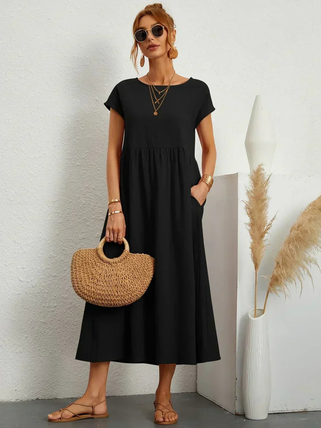URSINA | FLUIDES MIDI-KLEID